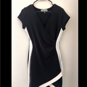 Black and White Asymmetrical Dress